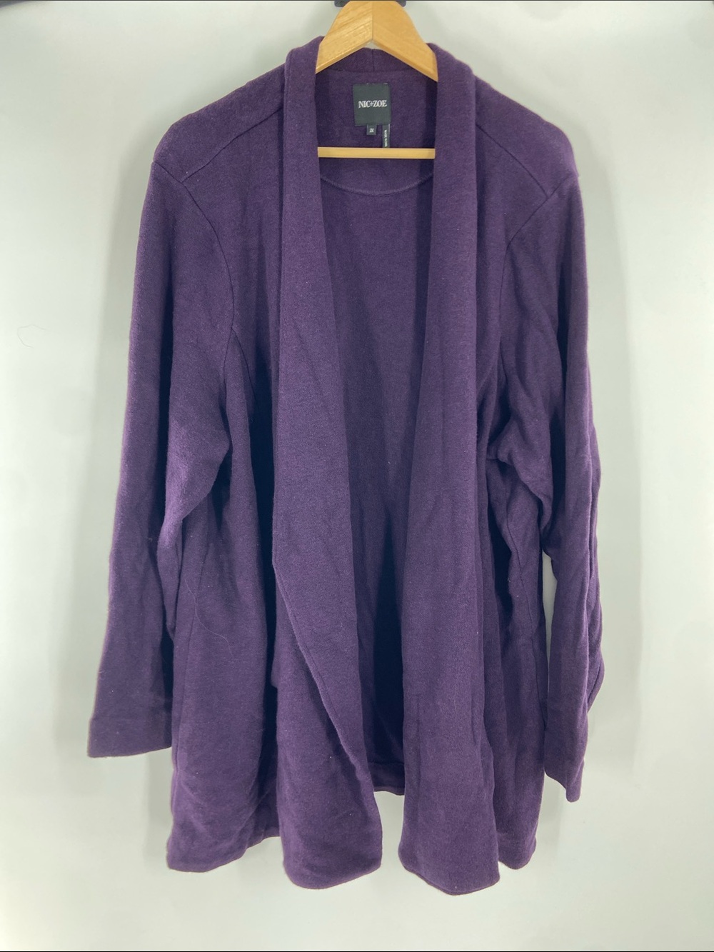 NIC+ZOE Purple Cardigan Size 3X Gently Used